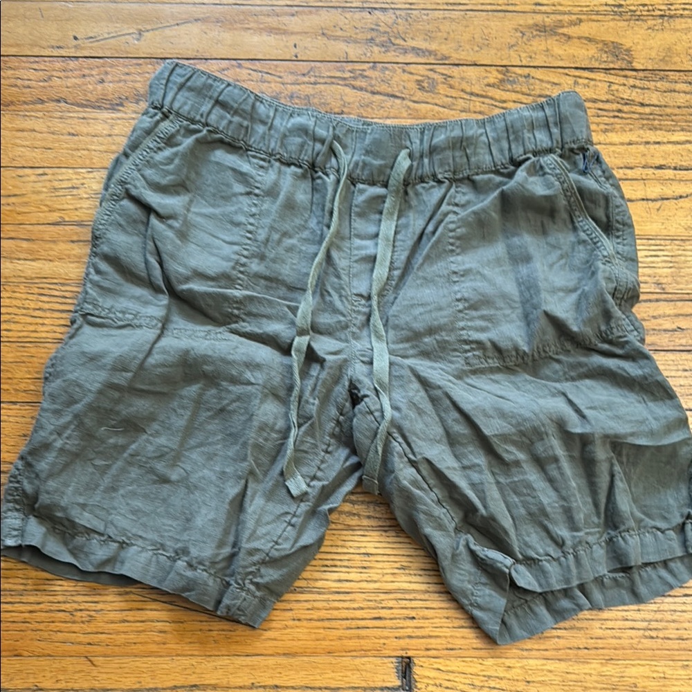 Men's Caslon Olive Green Casual Shorts